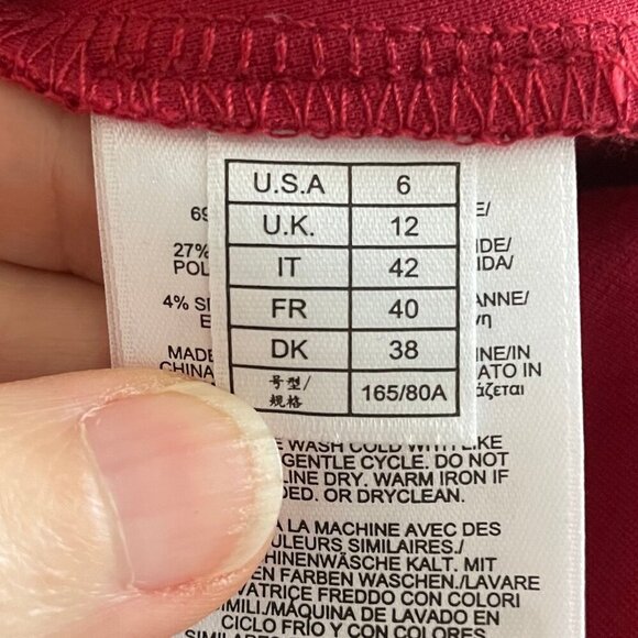 Brooks Brothers Sleeveless Boat Nk Fit & Flare Rayon Nylon Blend Dress Red Sz 6 - Picture 10 of 14